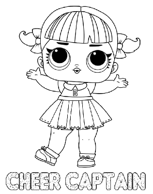 Kolorowanka lalka Cheer Captain